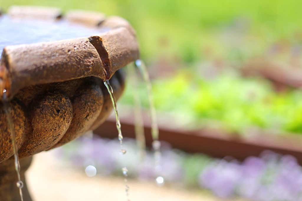 close up water fountain