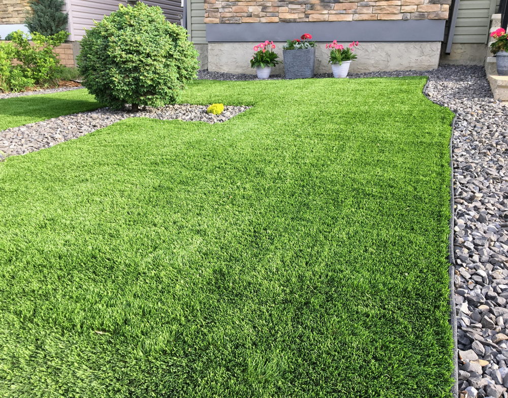 beautiful artificial lawn front yard